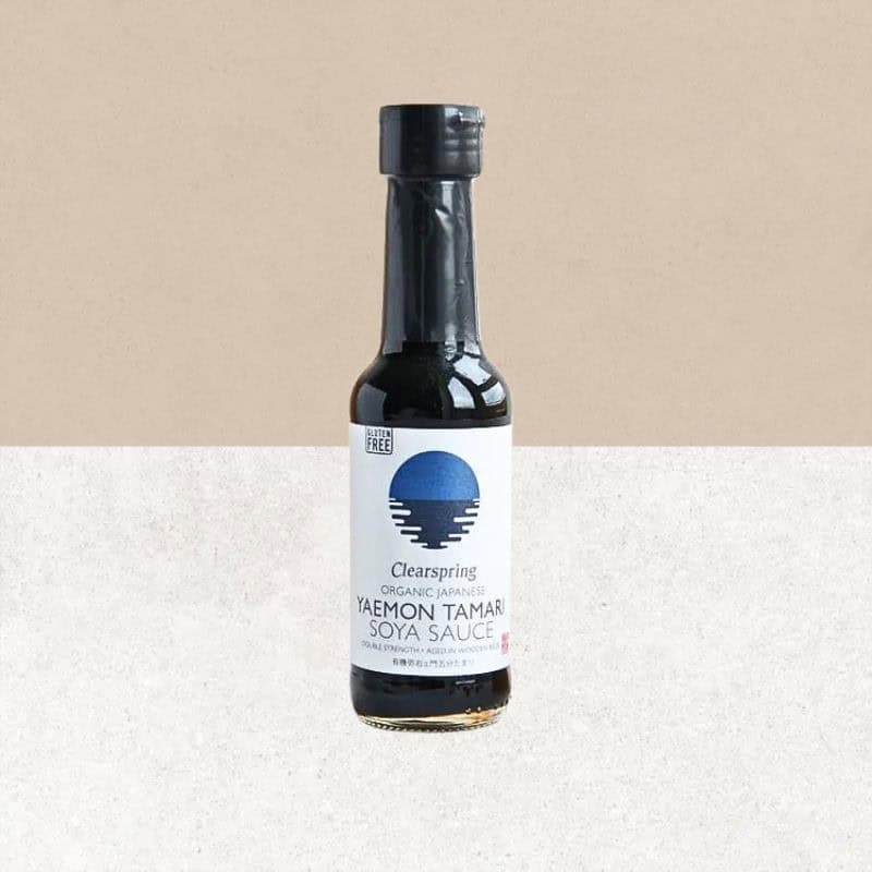 Bouteille de sauce soja yaemon tamari bio, sans gluten et vegan - Clearspring