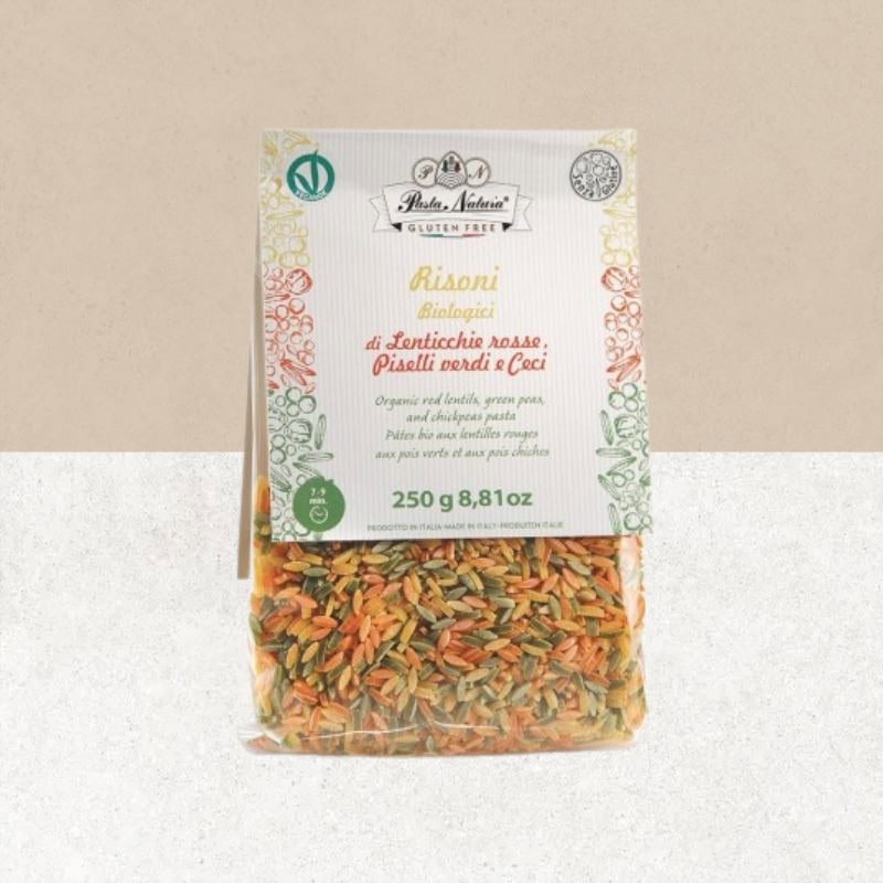 Paquet de risoni coloré sans gluten et bio - Pasta Natura Paquet de risoni coloré sans gluten et bio - Pasta Natura