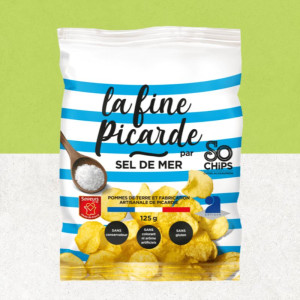 Paquet de chips au sel de mer sans gluten 125g La Fine Picarde - So Chips