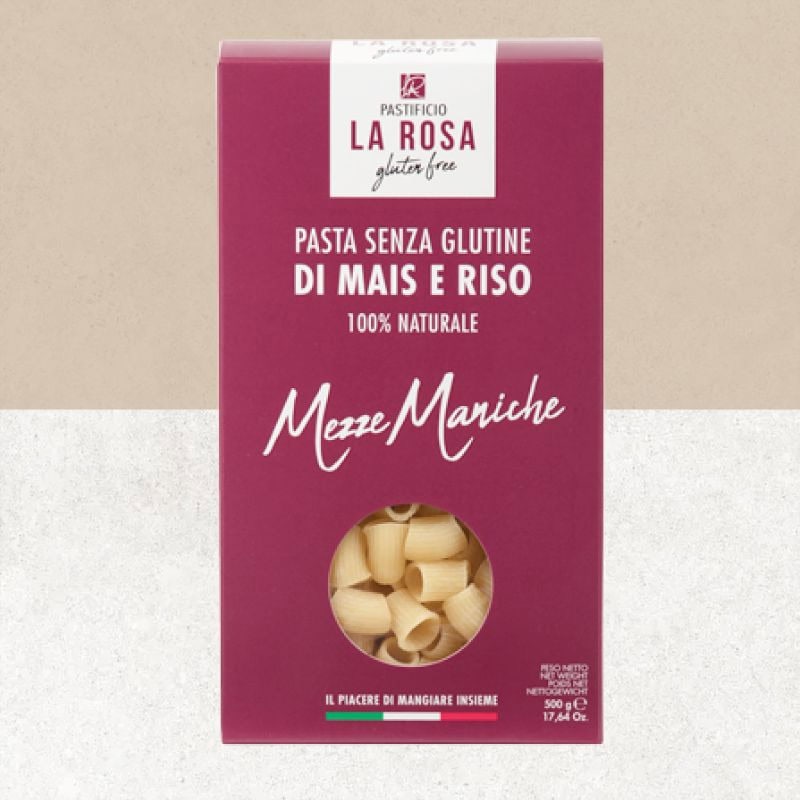 Pâtes mezze maniche Pastificio La Rosa sans gluten
