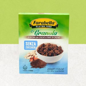 Paquet de granola à l'avoine sans gluten et sans sucre au cacao - Farabella