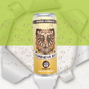 Canette de Kombucha l'original naturellement sans gluten - Bio Brasseurs