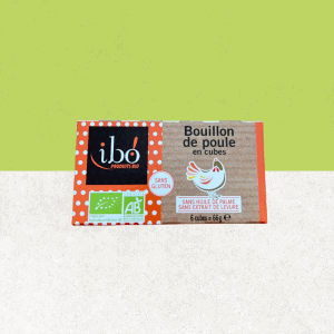 Paquet de Bouillon de poule en cube  bio sans gluten - Ibo