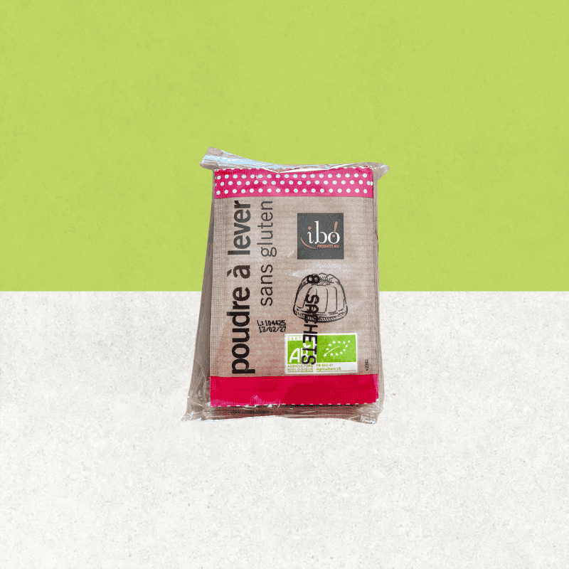8 Sachets de poudre à lever bio sans gluten - Ibo
