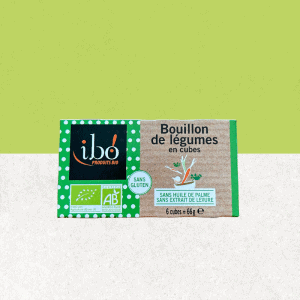 Boite de Bouillon de légumes en cubes bio et sans gluten - Ibo