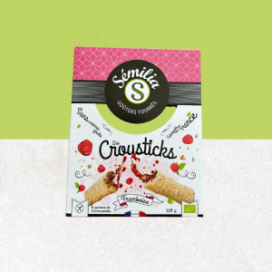 Paquet de Croustiks framboise bio sans gluten - Les Biolonistes