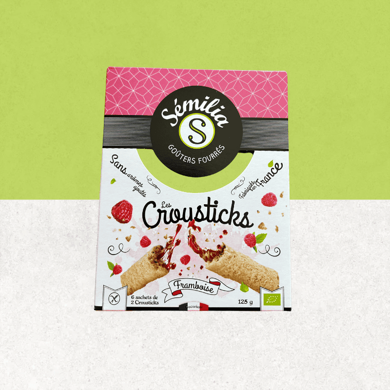 Paquet de Croustiks framboise bio sans gluten - Les Biolonistes