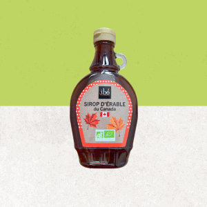 Bouteille de sirop d'érable bio du Canada et naturellement sans gluten - Ibo