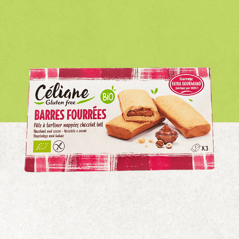 Barres fourrées pâte à tartiner sans gluten - Céliane