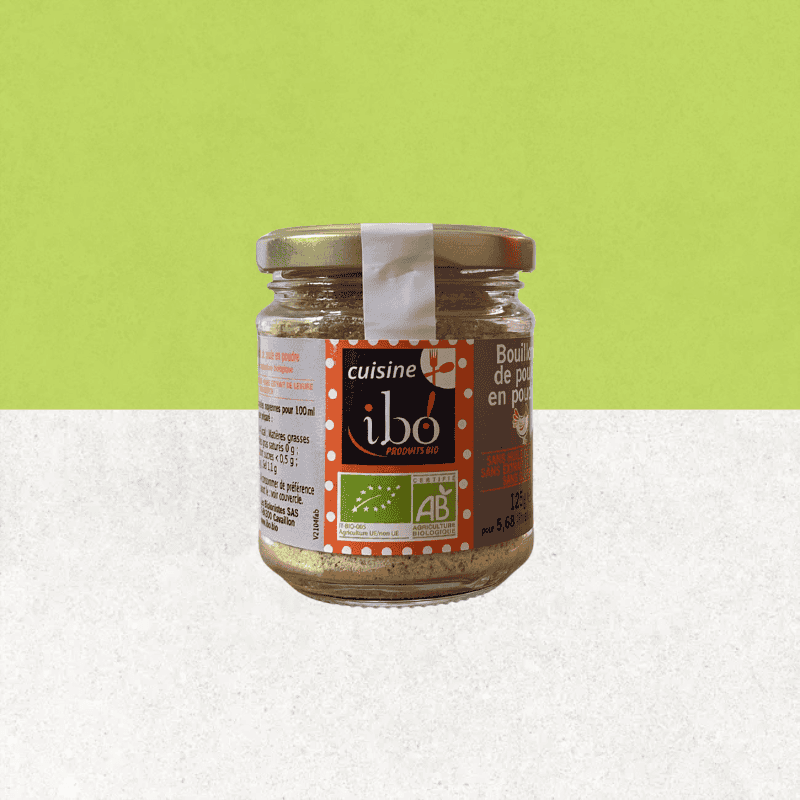 Bouillon de poule en poudre bio et sans gluten - Ibo