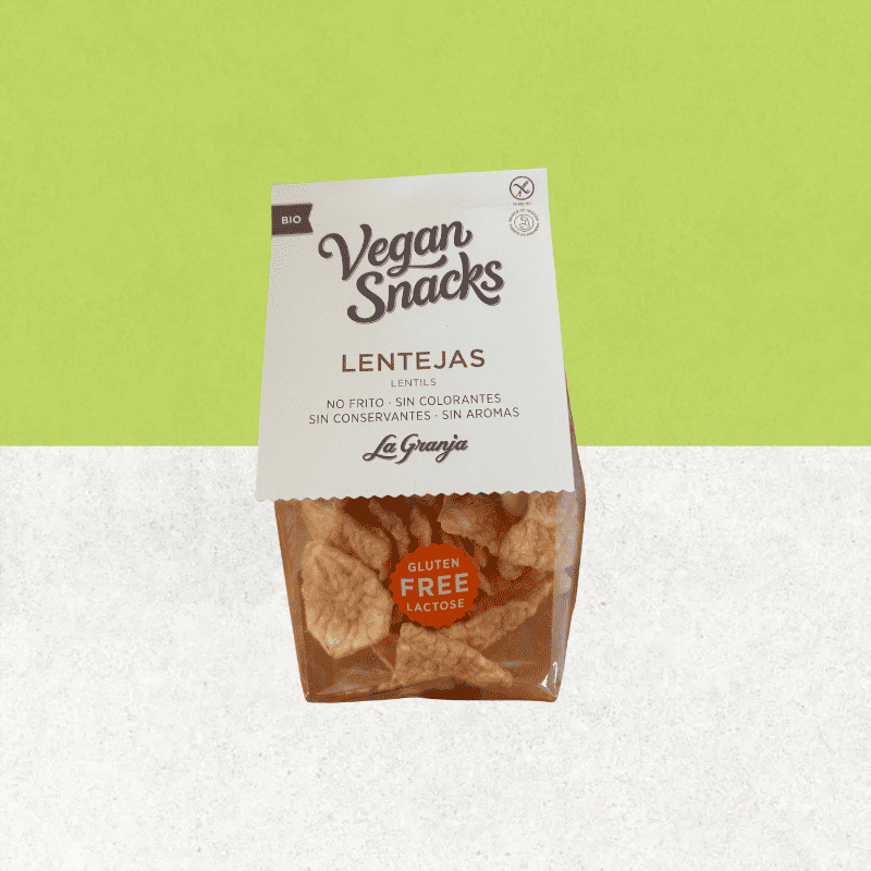 Sachet de chips sans gluten et vegan de lentilles - La Granja