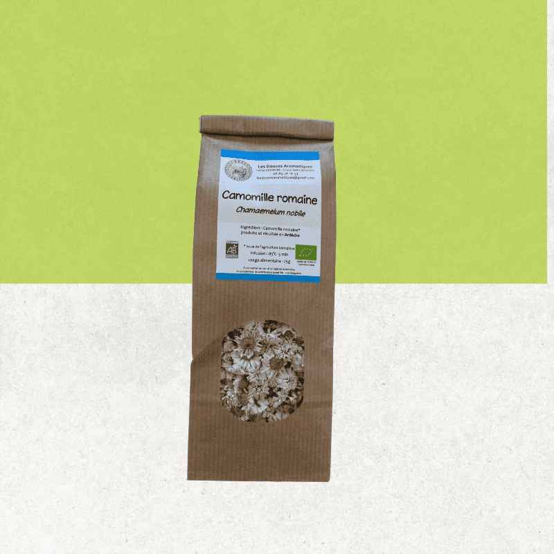 Sachet de tisane bien être camomille romaine - Les Douces Aromatiques