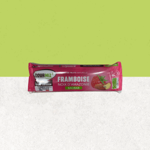 Barre de fruits bio sans gluten, framboises, noix d'amazonie - Gourmiz