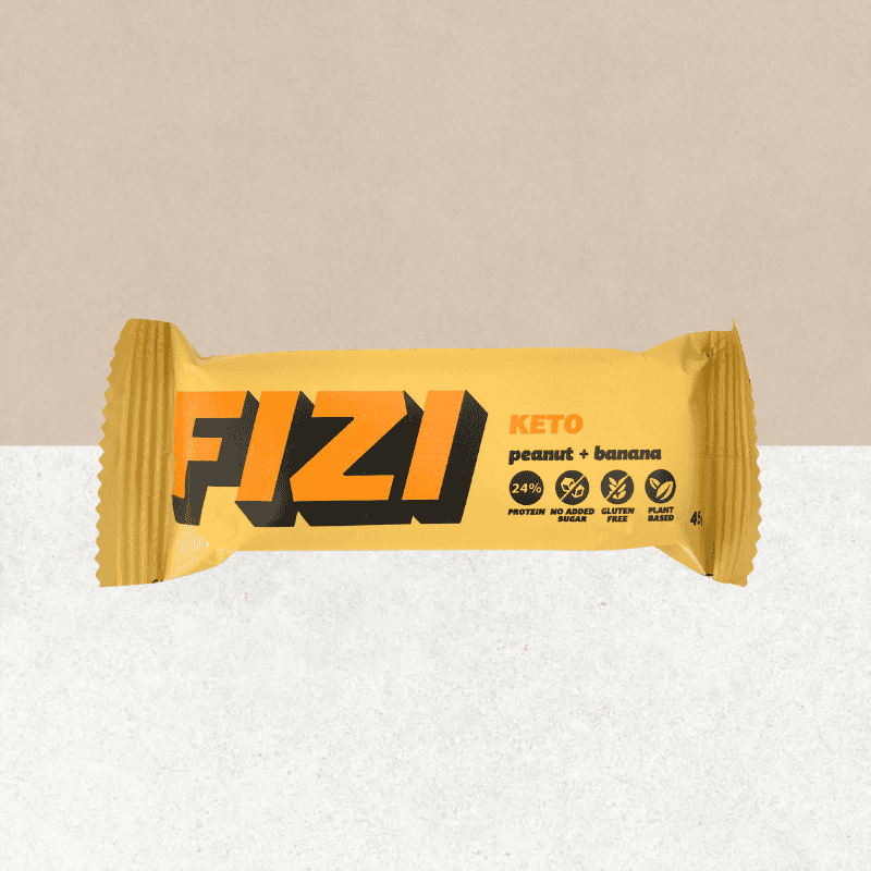 barre protéinée 24 % sans gluten saveur banane cacahuète - Fizi
