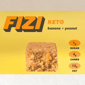 Intérieur barre protéinée 24 % sans gluten saveur banane cacahuète - Fizi