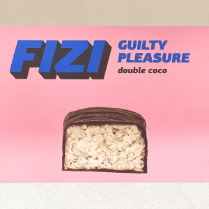 Barre protéinée sans gluten saveur double coco - Fizi vue en coupe