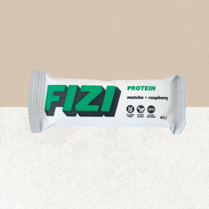 Barre sans gluten protéinée goût matcha framboise - Fizi