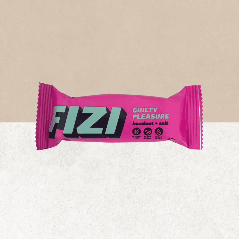 Barre protéinée sans gluten saveur noisettes et sel rose d'Himalaya - Fizi