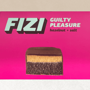 Intérieur barre protéinée sans gluten saveur noisettes et sel rose d'Himalaya - Fizi