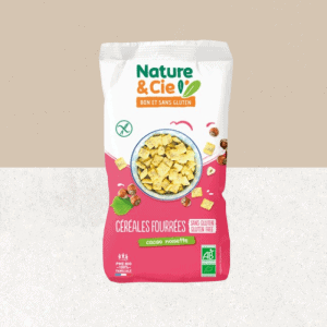 Sachet de céréales fourrées chocolat noisette sans gluten - Nature et Cie