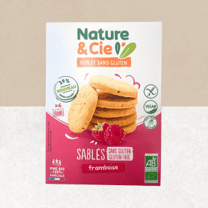 Paquet de sablés framboise sans gluten - Nature et cie