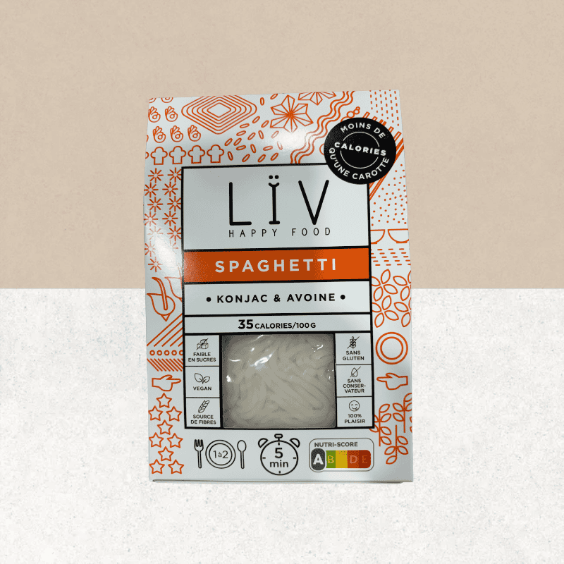 Paquet de Noodles sans gluten konjac et avoine de Liv Happy Food