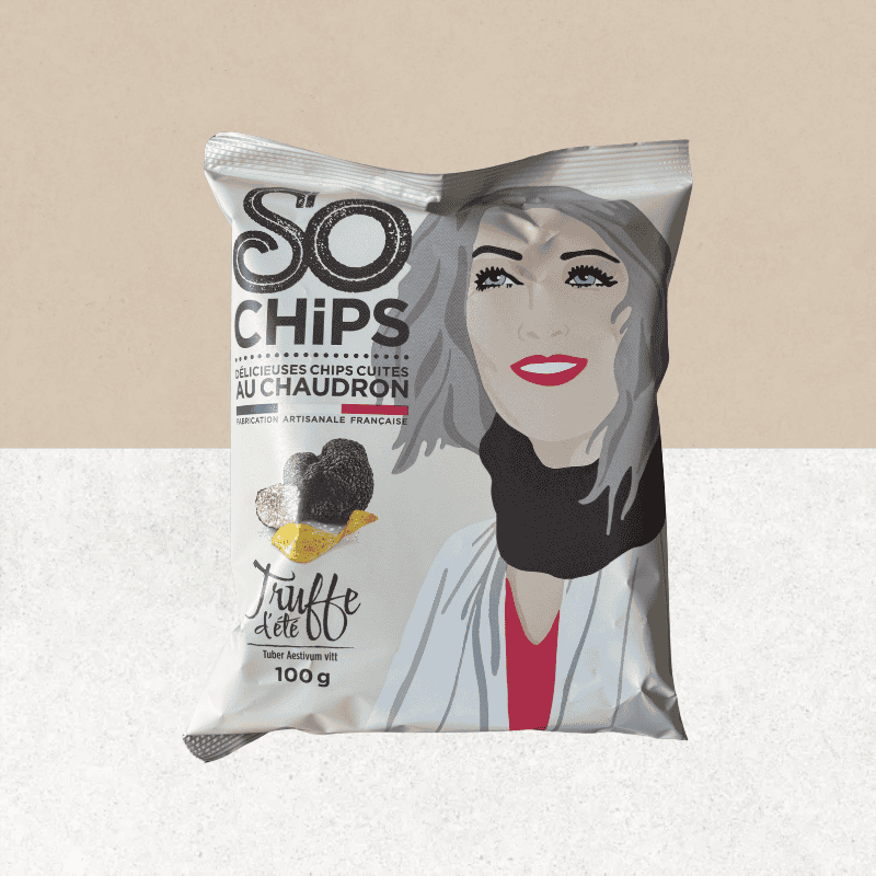 Sachet de chips sans gluten saveur truffe - So Chips