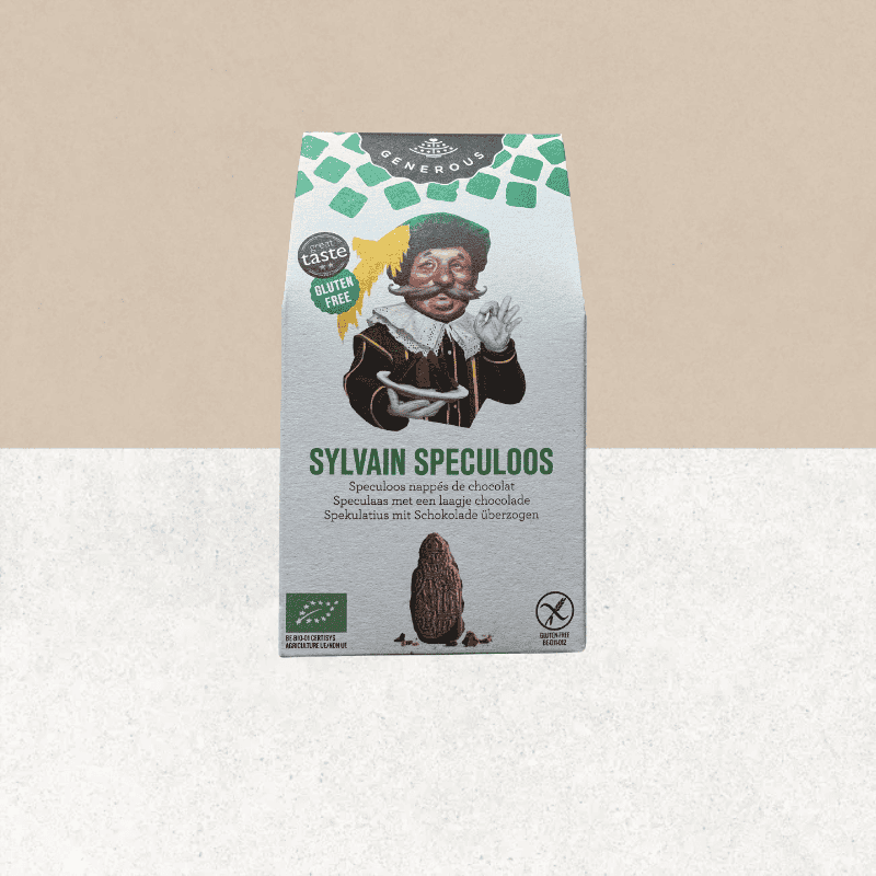 Paquet de biscuits speculoos sans gluten nappés de chocolat - Sylvain Speculoos - Generous