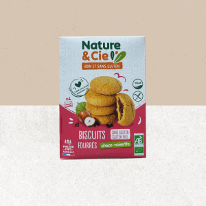 Paquet de biscuits fourrés au chocolat noisette sans gluten - Nature et Cie