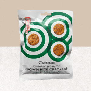 Sachet de crackers de riz complet sans gluten nori et tamari bio - Clearspring