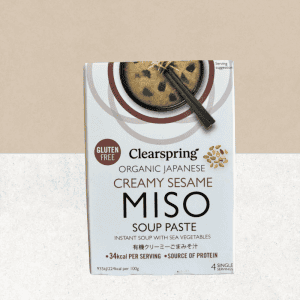 Boite de 4 sachets de soupe instantanée sans gluten au miso blanc - Clearspring