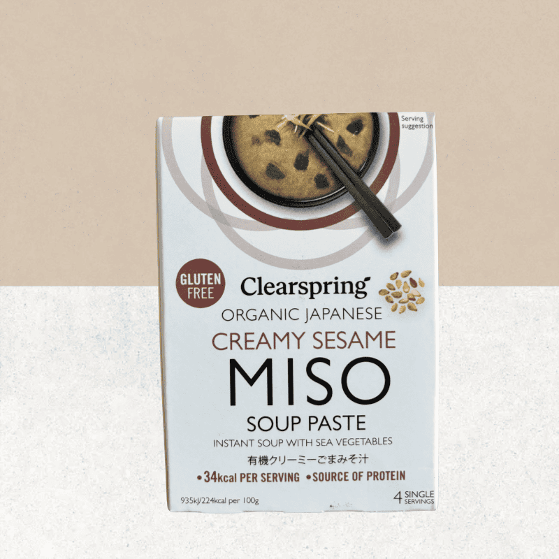 Boite de 4 sachets de soupe instantanée sans gluten au miso blanc - Clearspring