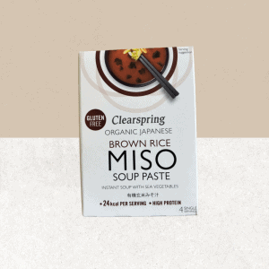 Soupe miso de riz brun instantanées sans gluten - Clearspring