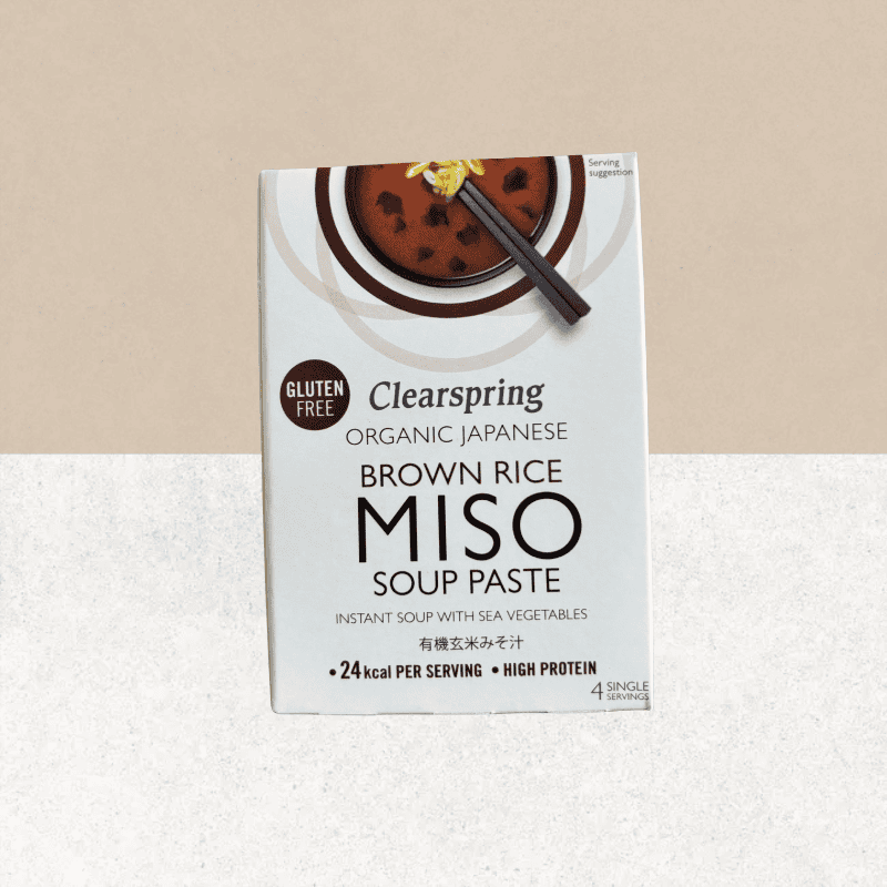 Soupe miso de riz brun instantanées sans gluten - Clearspring