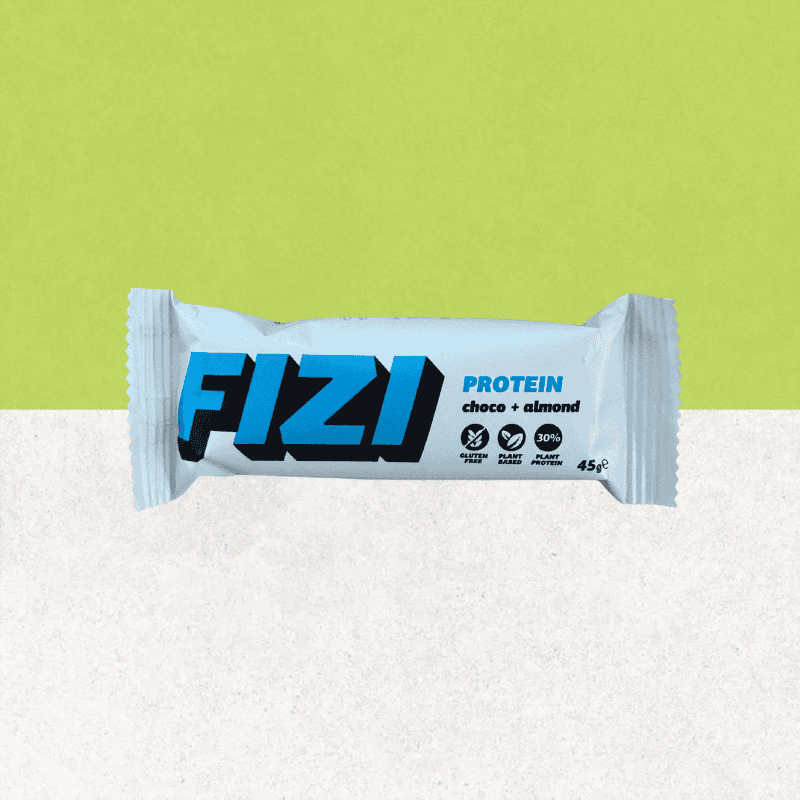 Barre sans gluten protéinée 30% choco amande  - Fizi
