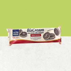 Biscuits BisCream saveur vanille sans gluten et sans lactose Nutri Free.