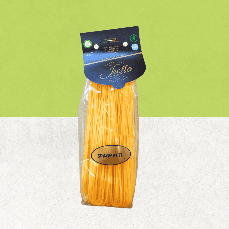 Sachet de pâtes spaghetti artisanale sans gluten maïs et riz - Irollo