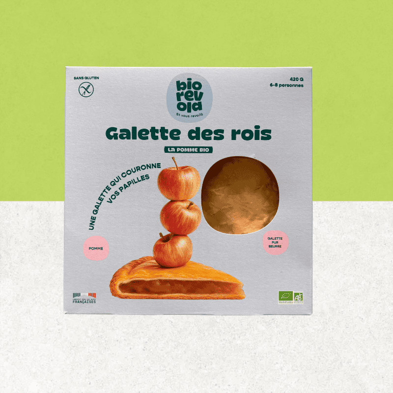 Galette des rois à la pomme sans gluten et bio - Biorévola
