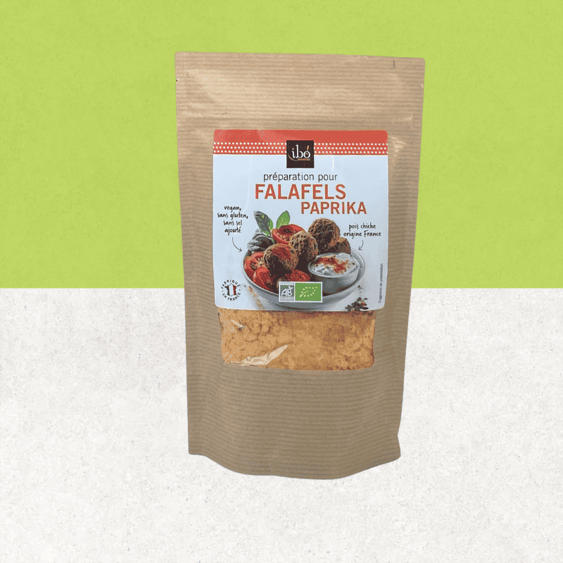 Sachet de préparation pour 16 falafels au paprika bio, sans gluten et vegan - Ibo