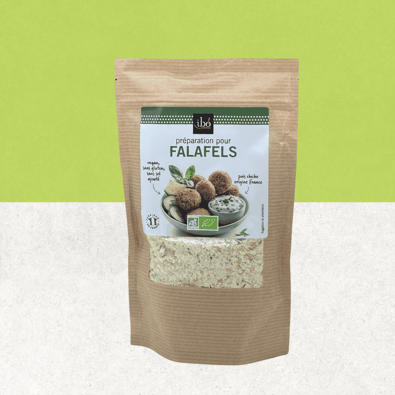 Sachet de Préparation pour 16 falafels bio sans gluten sans sel - Ibo