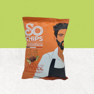 Sachet de chips sans gluten  saveur épices du monde - So Chips