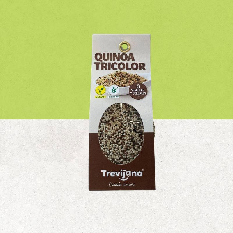 Sachet de graines de quinoa tricolore sans gluten et vegan - Trevijano