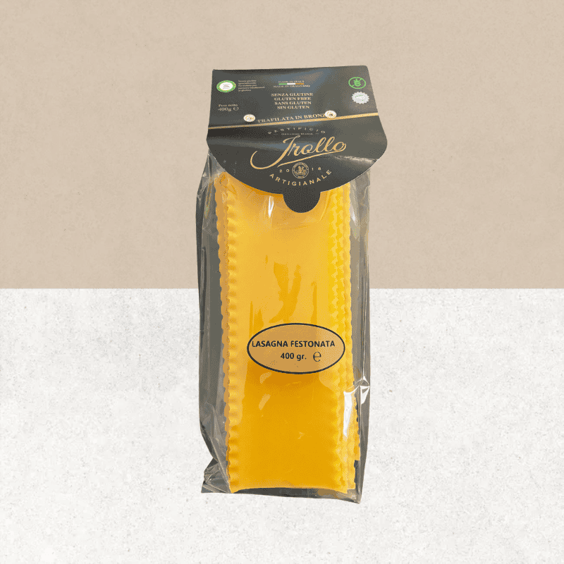 Sachet de lasagnes artisanales sans gluten au maïs et riz - Irollo