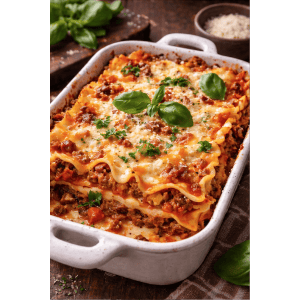 Présentation plat de lasagnes artisanales sans gluten au maïs et riz - Irollo