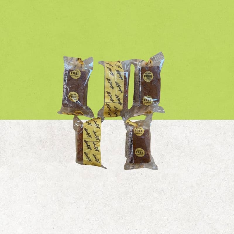 Lot de 5 génoises en sachets individuels sans gluten et sans lactose saveur carottes et noix - La Granja