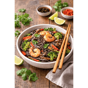 Plat à base de nouilles de riz noir bio, vegan et sans gluten - Clearspring