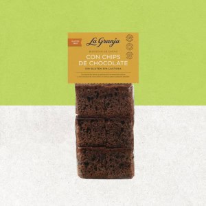 Sachet de génoise au cacao et pépites de chocolat sans gluten et sans lactose - La Granja