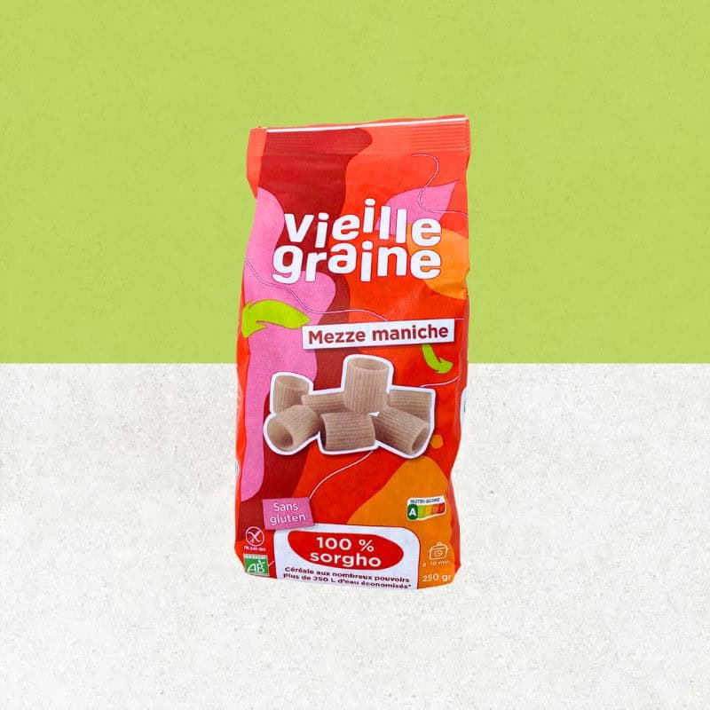 Sachet  de mezze maniche au sorgho bio et sans gluten - Vieille graine