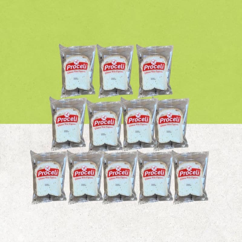 12 sachets de 2 pains de mie sans gluten et sans lactose- Proceli