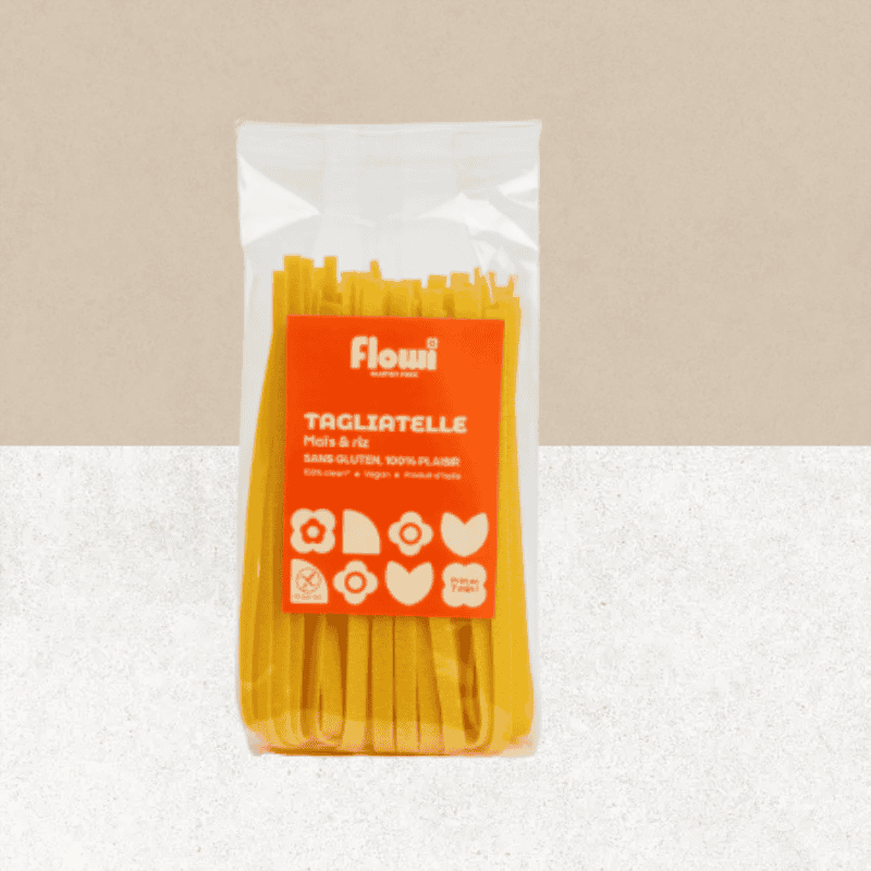 Paquet de tagliatelles sans gluten, bio et vegan - FLowi